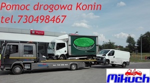 Holowanie pojazdów, pomoc drogowa Konin 24H Laweta Mikuch