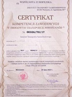 Certyfikat Kompetencji Zawodowych