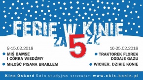 Ferie za Piątkę w kinie Oskard - sala studyjna