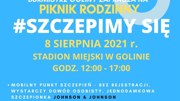 Golina. Piknik rodzinny z punktem szczepień przeciwko COVID-19