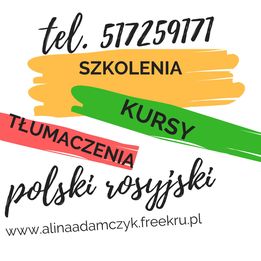 Szkolenia Kursy Tłumaczenia Język Polski- Język Rosyjski