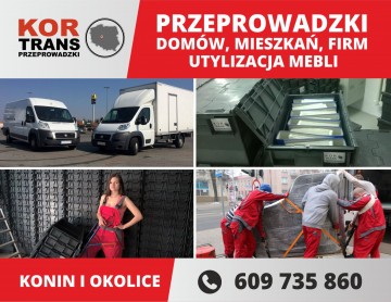 Transport Przeprowadzki Konin  609  735  860