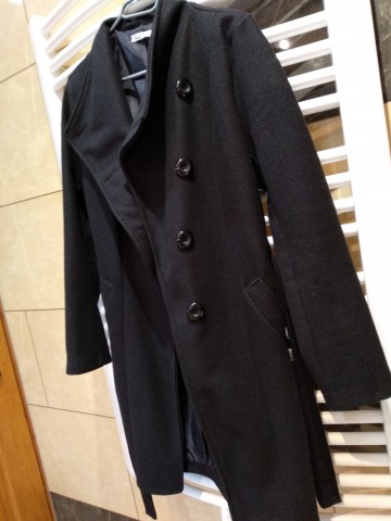 czarny płaszcz S nowy