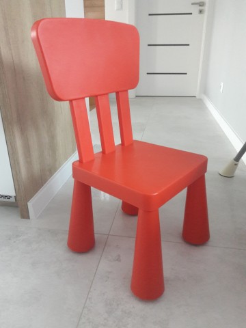 Kupie krzesło czerwone Ikea mamut