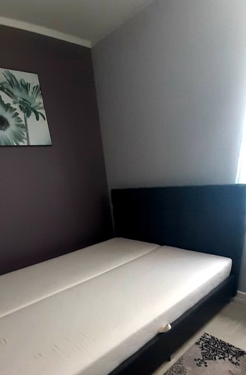 Łóżko tapicerowane, szare 160x200