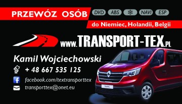 Transport Tex przewóz osób Polska Niemcy Holandia Belgia
