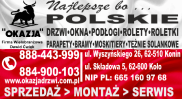 POLSKIE DRZWI, OKNA, ROLETY, BRAMY, PARAPETY