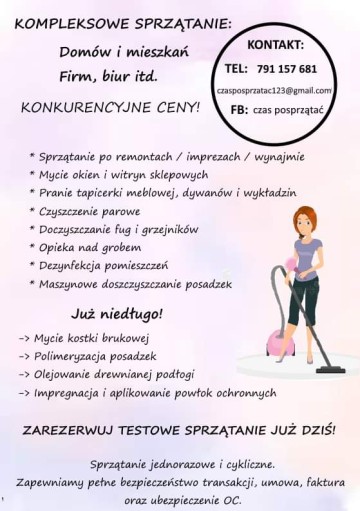 Sprzątanie firm, biur, hal, lokali
