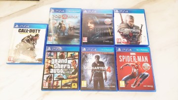 Gry PS4 Uncharted 4, Wiedźmin, GTA 5, Death Stranding itp