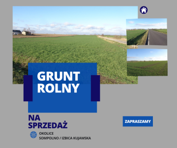Grunt Rolny okolice Sompolna/Izbicy Kujawskiej