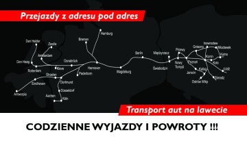 Przewóz osób Polska Niemcy Holandia Belgia, transport aut