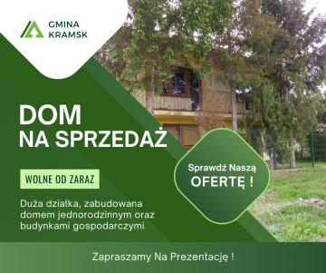 Gmina Kramsk– Dom jednorodzinny na dużej działce