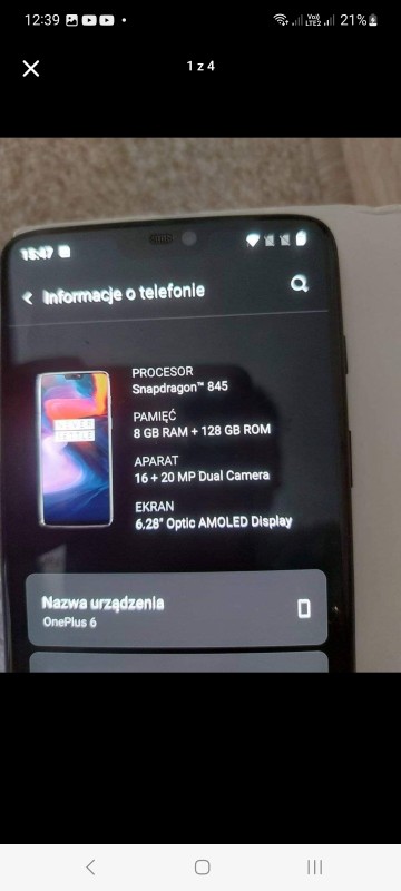 Sprzedam Oneplus 6 dual SIM LTE NFC 8gb 128gb 6,28 tanio