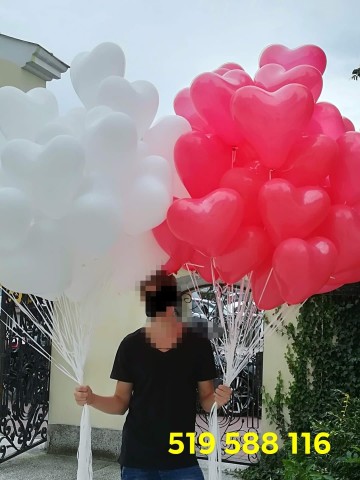 Weselna brama z balonów hel balony ledowe z helem girlandy