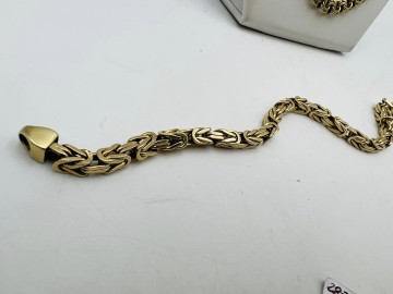 Złota biżuteria próba 585  Złoty łańcuszek próba 585  Waga: