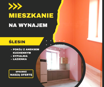 WYNAJMĘ MIESZKANIE W CENTRUM ŚLESINA