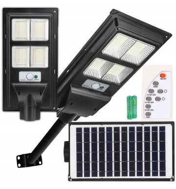 LATARNIA ULICZNA SOLARNA LED Z PILOTEM + UCHWYT  Moc: 200W