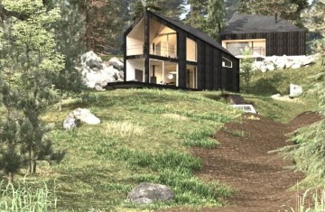 Luksusowy dom z widokiem na las i jezioro