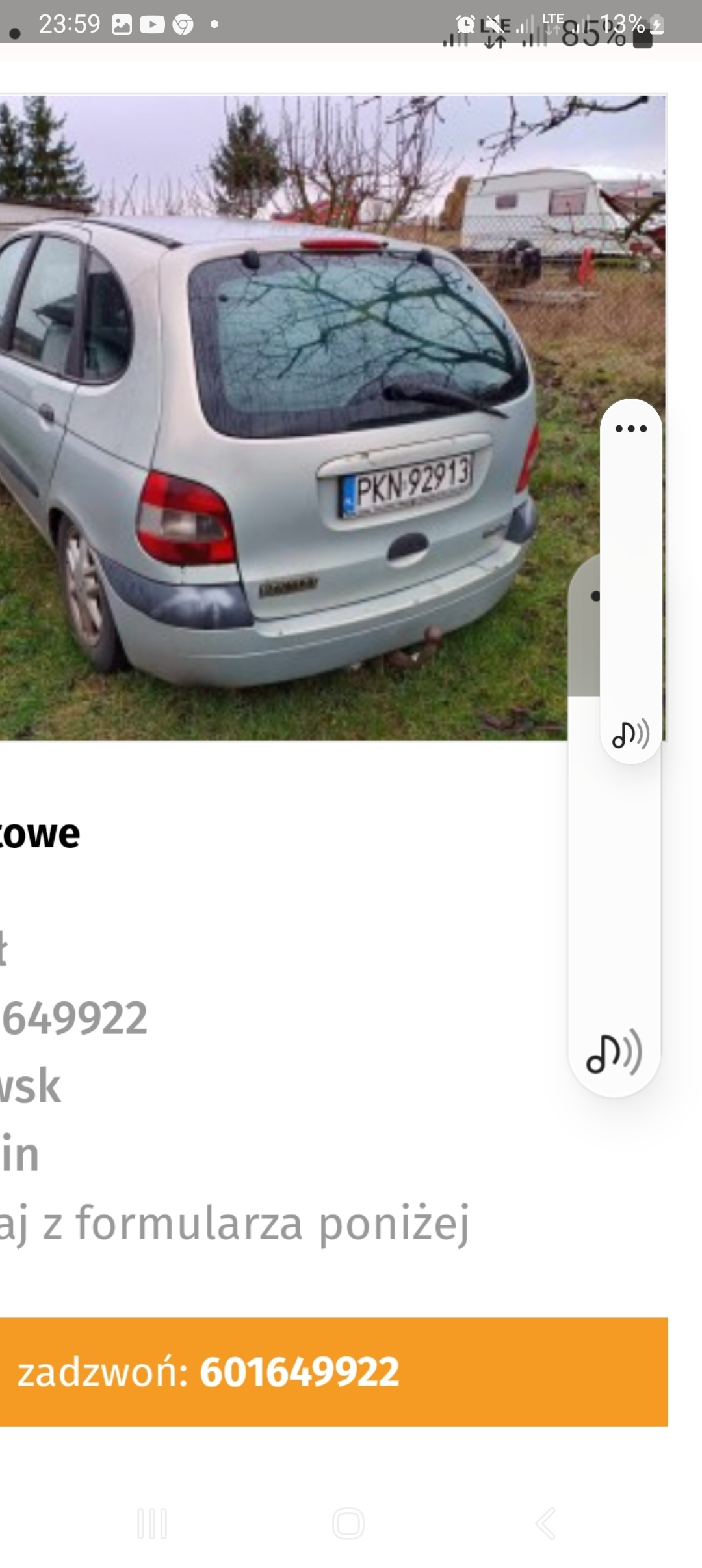 Ogłoszenie: Reno scenik 2001 r........1.9dci, kategoria: samochody