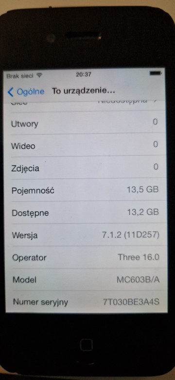 iPhone 4 pojemność 16GB