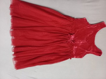 sukienka czerwona roz 128