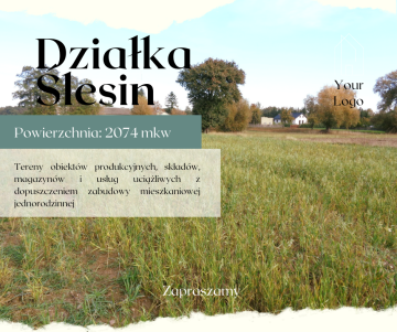 Ślesin – Sprzedam działkę budowlaną