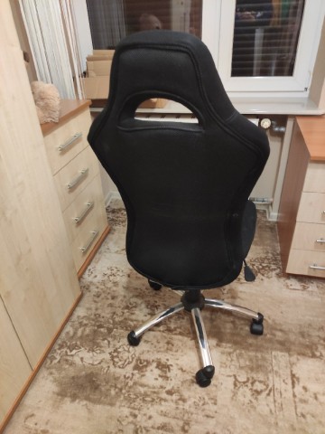 Krzesło obrotowe Jysk niebiesko czarne komputerowe 119zl