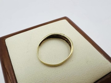 Złoty pierścionek próba 585 z certyfikatem 1,37g