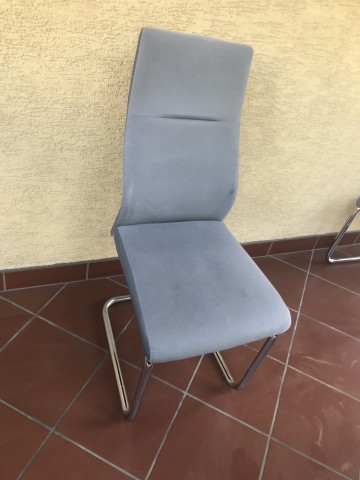 Krzesło krzesła kuchenne tapicerowane, profil metalowy.