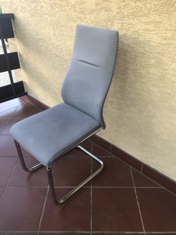 Krzesła krzesło kuchenne tapicerowane, profil metalowy.
