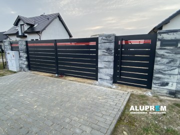 Ogrodzenia frontowe / Aluminiowe / Murowane