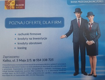 KREDYT FIRMOWY  0% prowizji  Alior Bank  3 Maja Kalisz