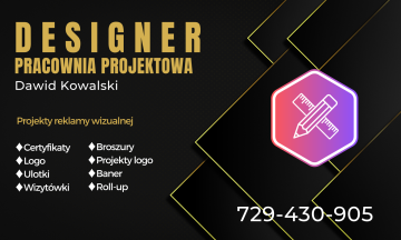 Projekty wizytówek, bannerów, ulotek