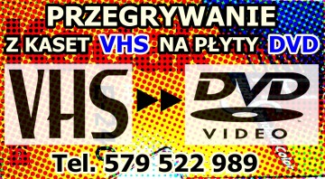 Przegrywanie z kaset wideo: VHS/S-VHS-C/8 mm/MIniDV na dyski