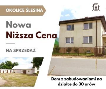 Dom z zabudowaniami na dużej działce