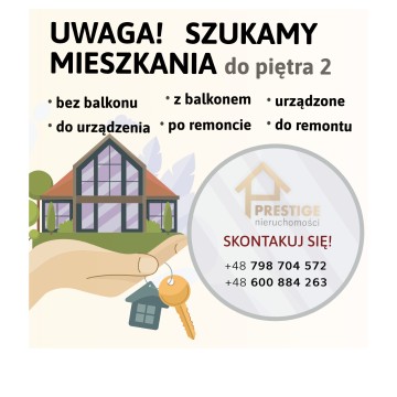 UWAGA! SZUKAMY MIESZKANIA