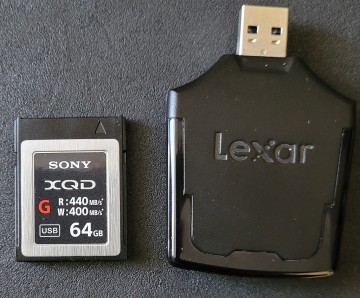 Karta pamięci Sony XQD 64 GB  + czytnik Lexar