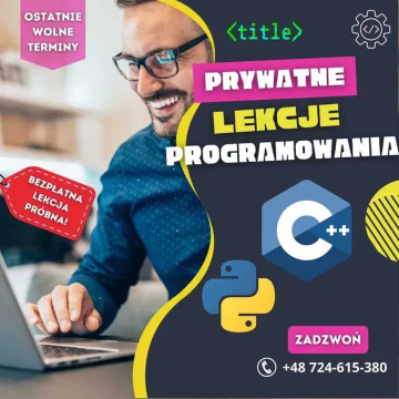 Korepetycje informatyka / Nauka PROGRAMOWANIA C++ Python SQL