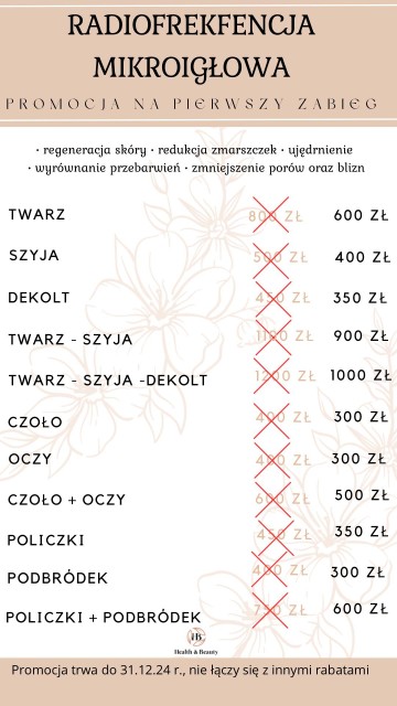 Radiofrekwencja bezigłowa oraz mikroigłowa