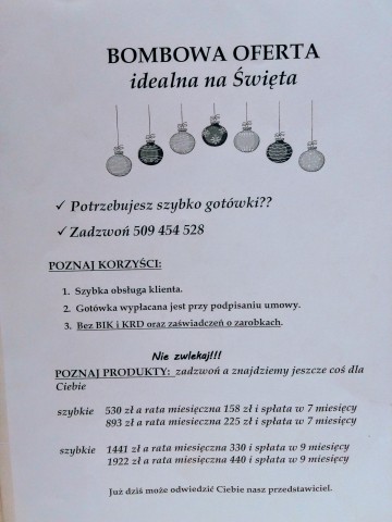 POŻYCZKI