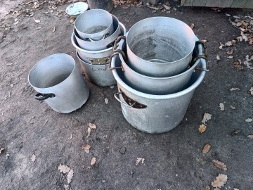 Sprzedam garnki aluminiowe kocioł 20,30,50 i 100 litrowy