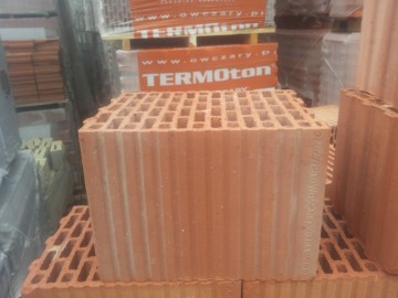 Pustak ceramiczny Termoton 25 P+W Owczary cegła