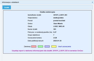 Sprzedam atrakcyjną działkę siedliskową 55 ar cena 69000zł