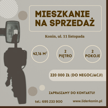 Okazja! Mieszkanie - 2 piętro - 2 pok. – Konin, V osiedle