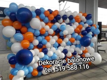 Brama z balonów girlanda balony z helem led dekoracje ledowe