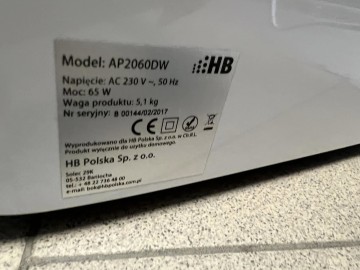 Oczyszczacz powietrza HB AP2060DW