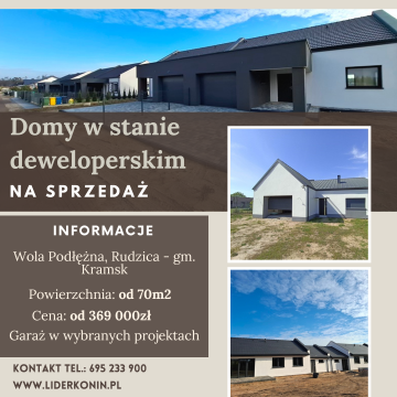 Nowe domy na sprzedaż – Rudzica, Wola Podłężna
