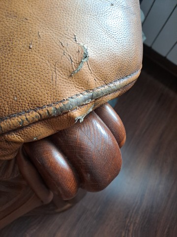 Kanapa sofa wypoczynek skóra drewno