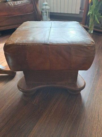 Kanapa sofa wypoczynek skóra drewno