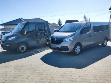 Wynajem bus 9 osobowy Renault Trafic 1.6DCI LONG laweta